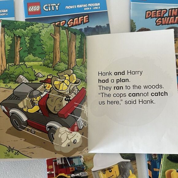 Lego City Phonics Boxed Set 10 Books 2 Workbooks Learning to Read Scholastic - Picture 6 of 7